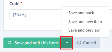 Save Options